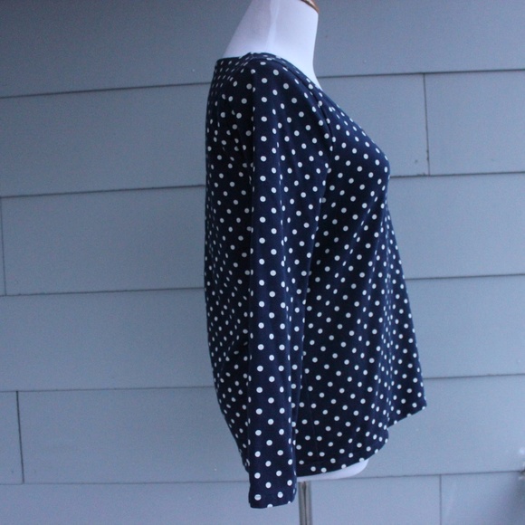 J. Crew Black &White Polka dot top square neckline - Picture 4 of 10